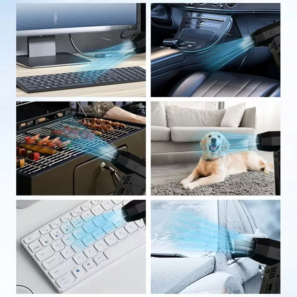 150000RPM Powerful Air Blower Mini Turbo Fan USB Rechargeable Electric Air Duster High Speed Duster-Gun Cleaning Tool