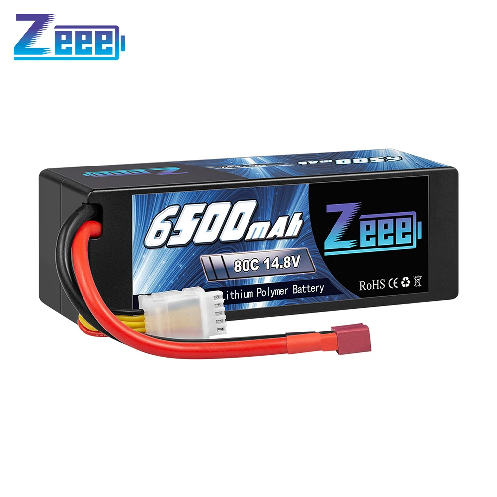 Zeee 4s 6500mah lipo batterie 14,8 v 80c mit deans stecker hardcase für rc auto buggy lkw flugzeug uav fleug zeug rc modell teile