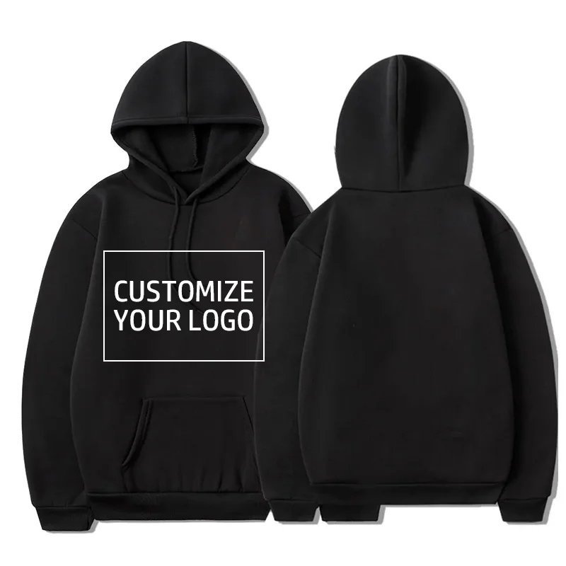 Diy Your Own Design Print Pattern Customize Autumn Long Sleeve Hoodies Solid Color Women Fashion 10 Colors Tops