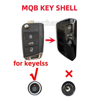 3 Button MQB Modified Car Key Shell Cover Keyless Remote Case Golf8 Style Casing for Golf Tiguan Polo Jetta Skoda Seat Smart Key 2