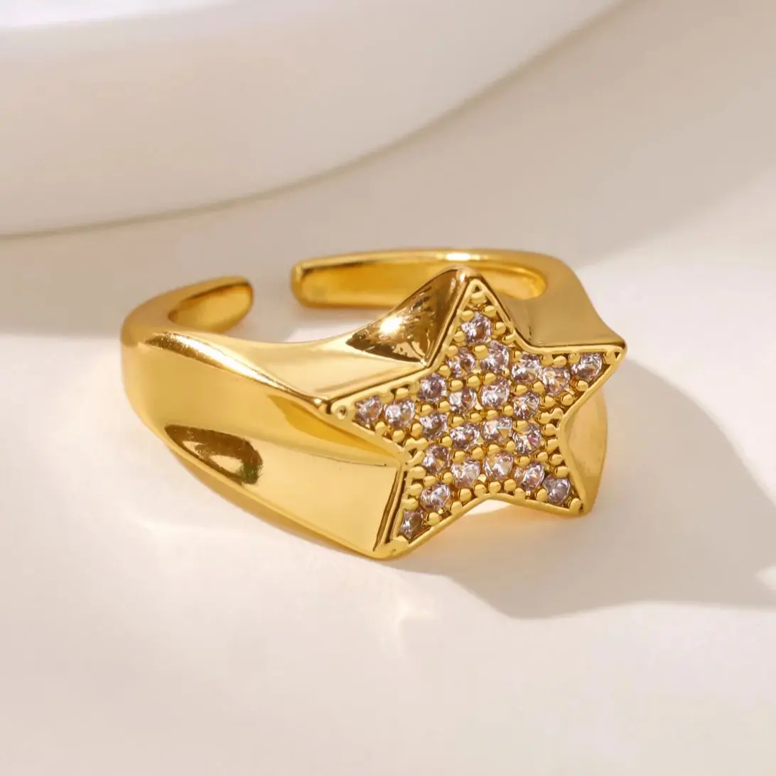 Zircon Star Rings for Women
