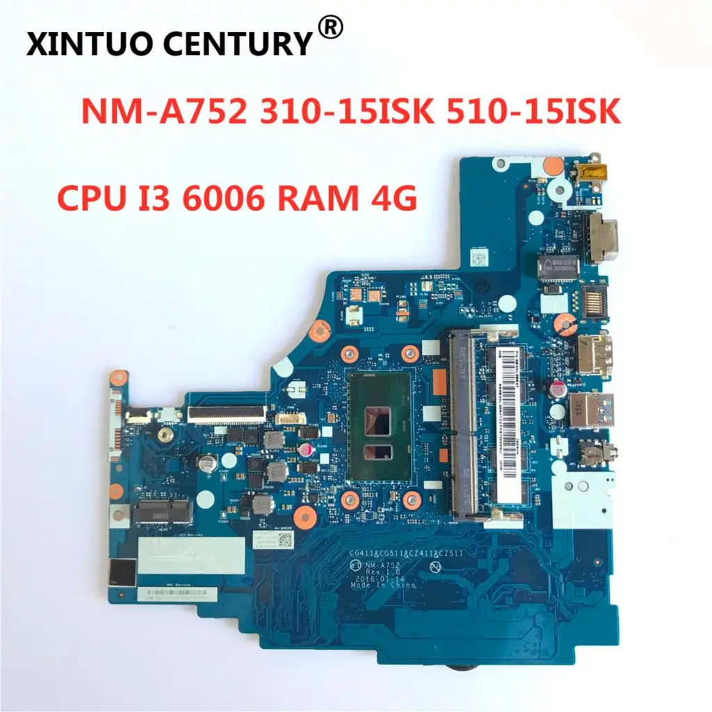 

Материнская плата для ноутбука Lenovo i3 6100U/6006U DDR4 4G RAM 100%