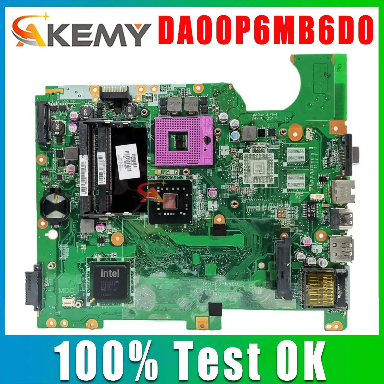 

577997-001 577997-501 577997-601 For HP Compaq Presario CQ61 G61 Laptop Motherboard DA00P6MB6D0 With Intel GL40 DDR2 100% Tested