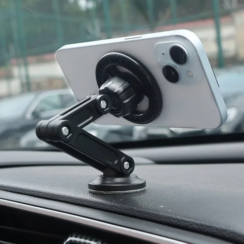 Car Magnetic Phone Holder 360&deg; Rotatable Universal Magnetic Suction Auto Instrument Panel Suction Navigation Support