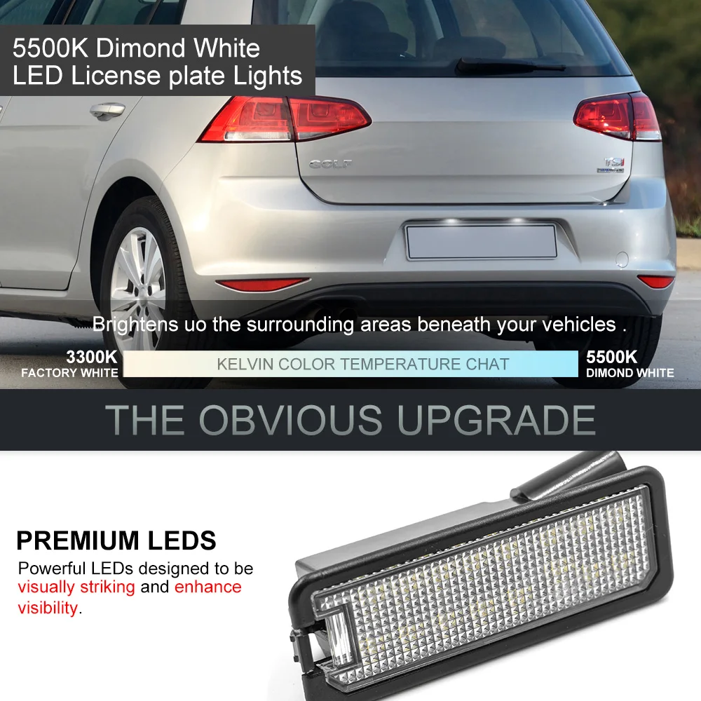 2x For Volkswagen VW Golf MK4 MK5 MK6 MK7 MK8 Hatchback 1998-2022