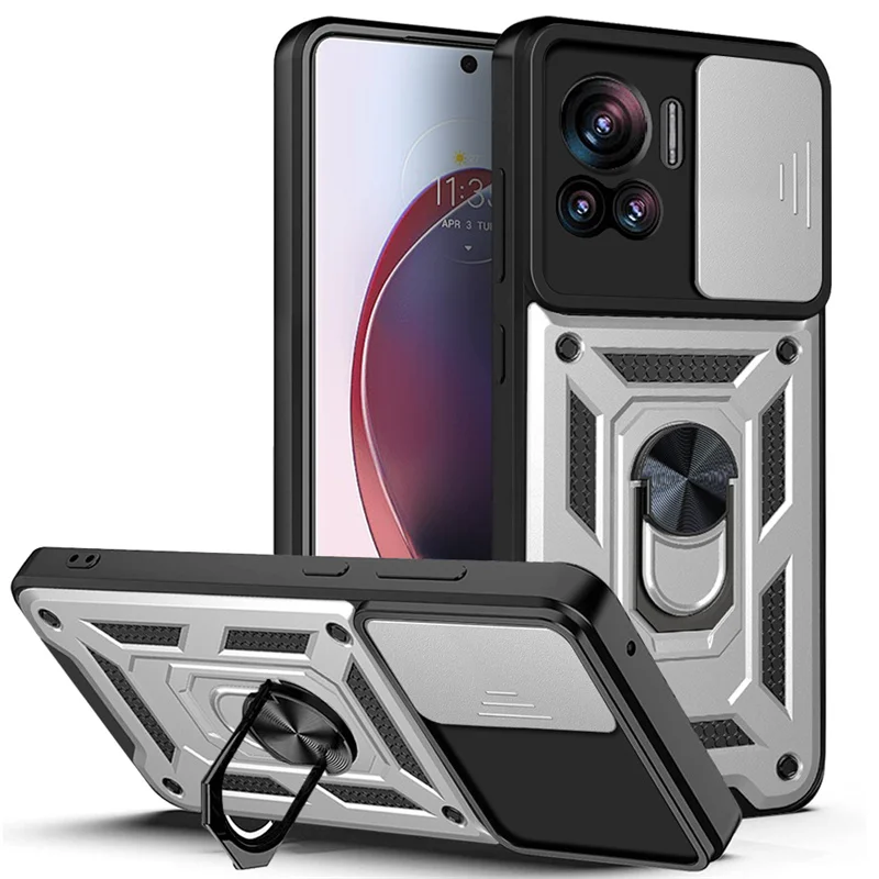 thumbnail image 1 of Funda para Motorola Moto Edge 30 40 Neo Ultra Lite Fusion S30 X30 Pro E13, cubierta de lente de ventana de empuje, soporte de anillo de cobertura, Etui, 1 of 5