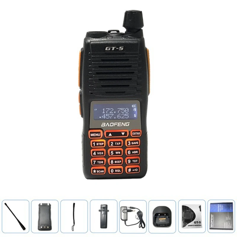 

GT-5 High Power Walkie Talkie - EU Compliant Portable Wireless Handheld Radio for Civilian Use with Long Range Capabil