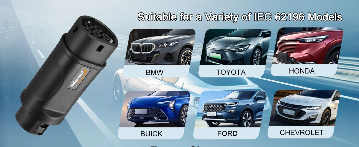 Adaptor 16A 32A Electric Vehicle Car Charger Connector SAE J1772 Socket Type 1 To Type 2 EV Adapter Socket 5