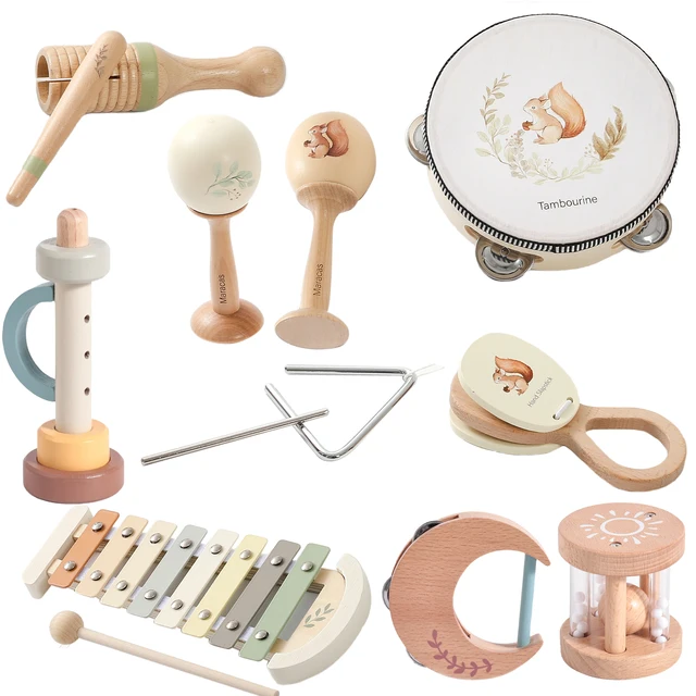 Musical Instruments Montessori Music Baby 0 12 Months Toys Drum Xylophone Kids Early Educational Wooden Instruments Baby Toys 1