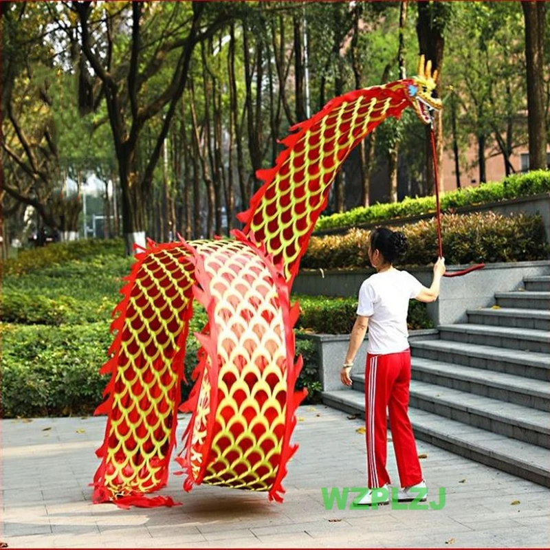 Sale 8M Golden Ribbon Dragon Dance Costume Game Sports Stage