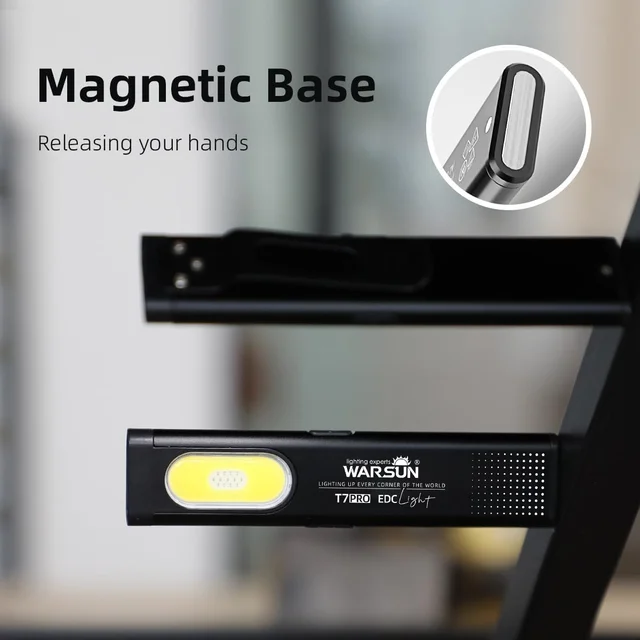 Warsun LED Keychain Flashlight USB-C Rechargeable 600Lm Portable Mini Torch Light Pocket Lantern Flood Work Light With Magnet - Image 5