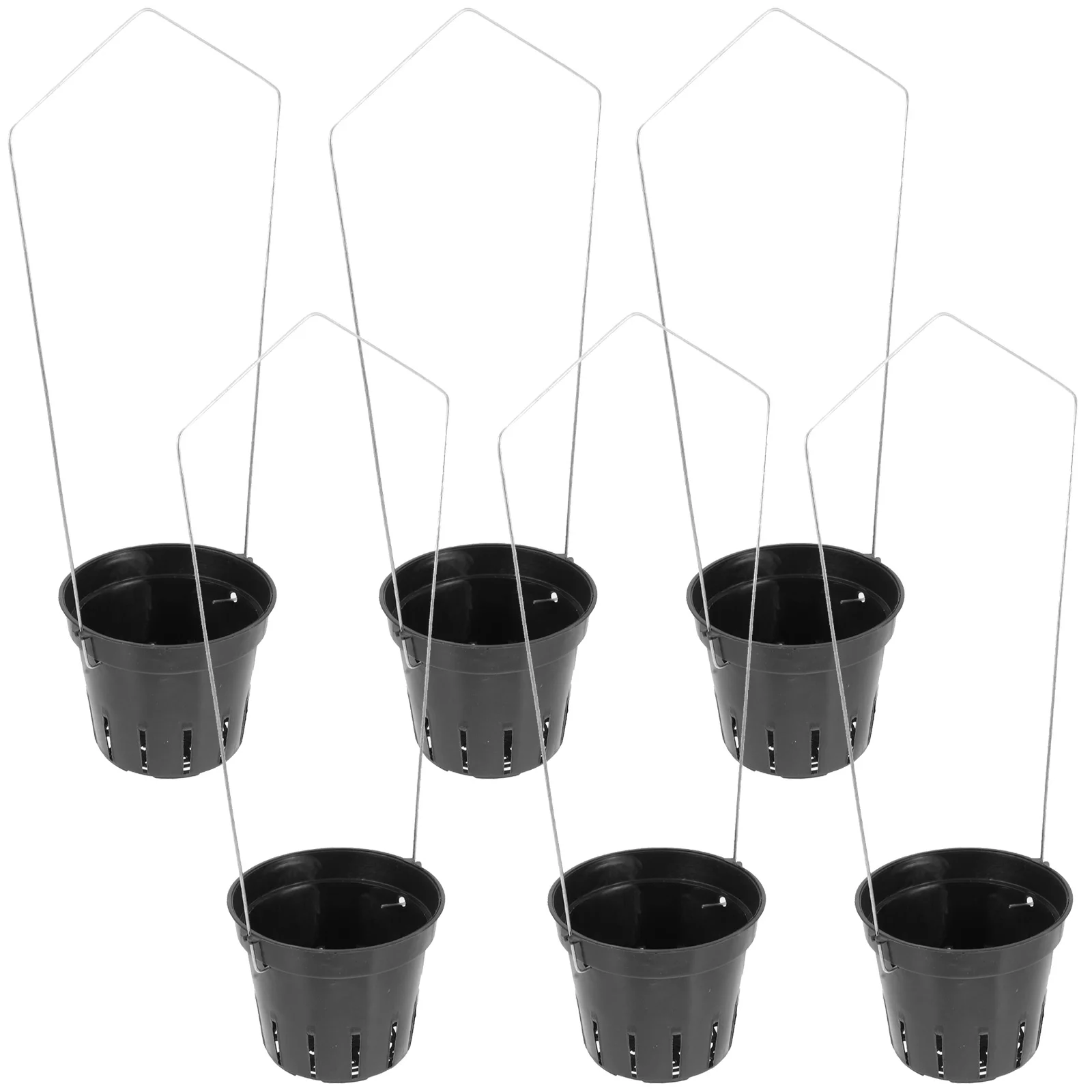 

6 Pcs Phalaenopsis Flower Pot Plants for outside Live Succulent Home Accents Decor Plastic