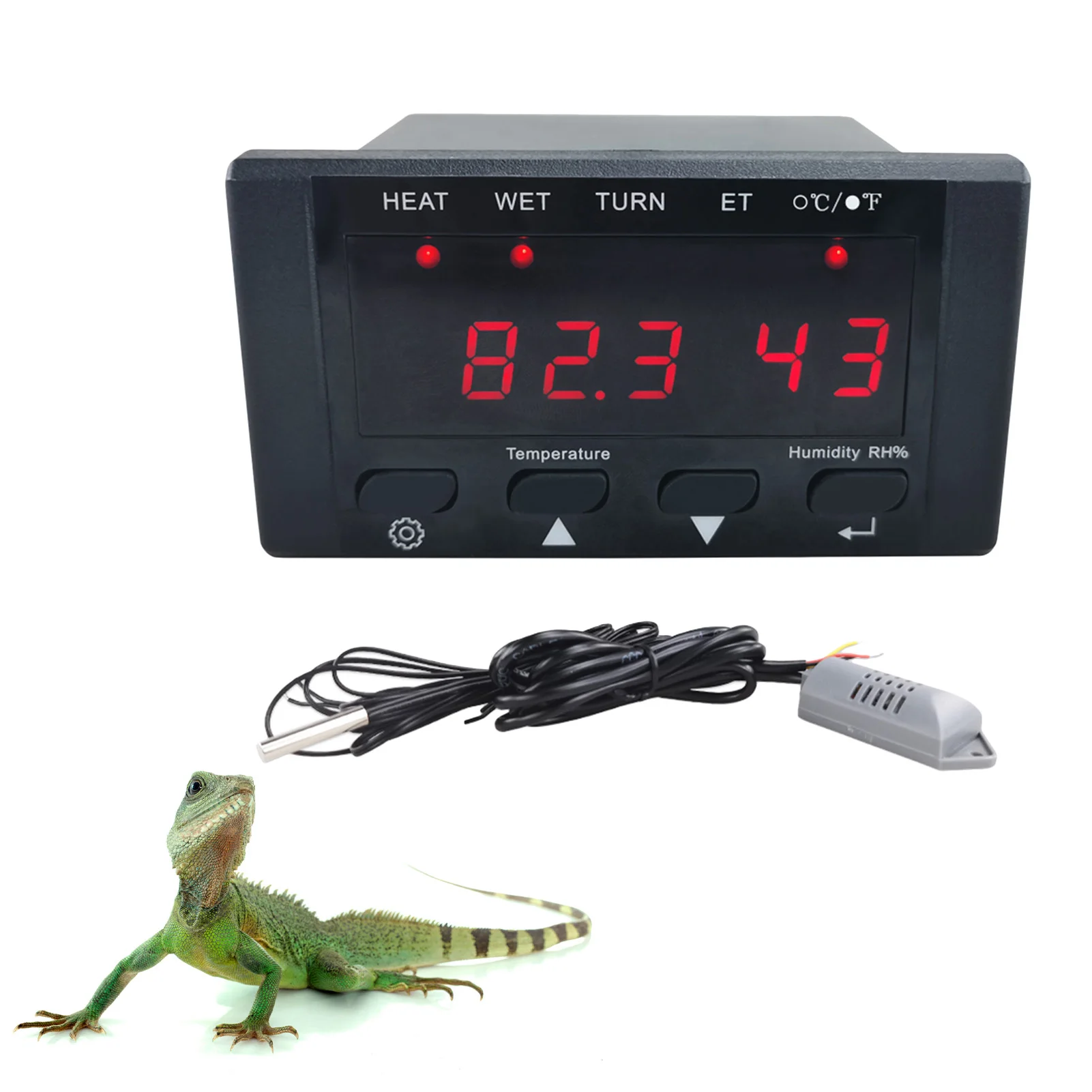 Ac110220v Digital Temperature Humidity Controller Thermostat Instrument Regulator Celsius And
