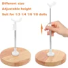 Wooden Doll Display Stand Solid Wood Standing Holder 1/3 1/4 1/6 1/8 Dolls Support Frame Accessories Adjustable Wooden Doll Rack 3