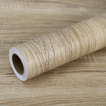 PVC 우드 그레인 스티커, 옷장 테이블 가구 방수 자체 접착 벽지, 홈 데코 벽 종이