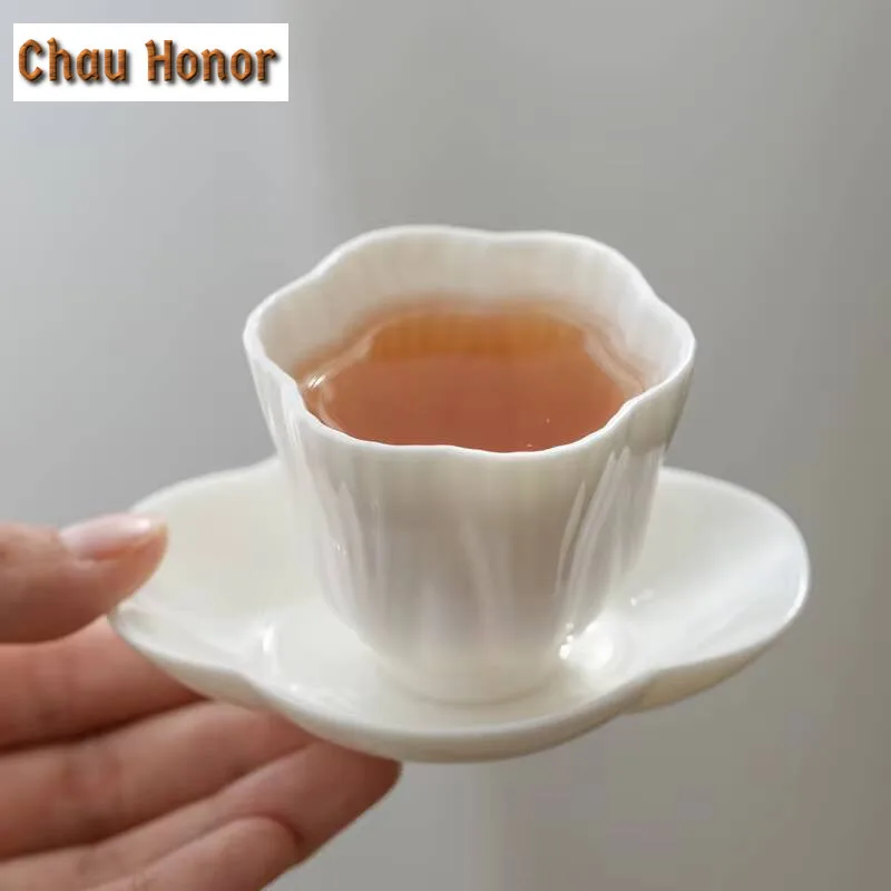 Boutique Jade Mud Powder Kneading Flower Coasters Creative Hot Pad for Coffee Cups Saucer Anti-scald Placemats Cup Holder Teaset