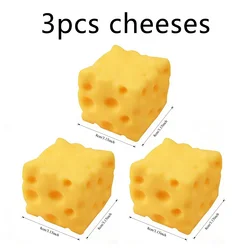 Giant Slow Rebound Cheese Squishy Toy - Stress Relief Squeeze Ball Gift (Cheese 3pc)