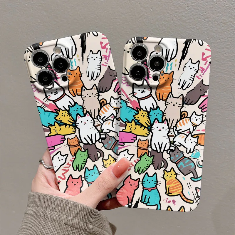 Charming Cat Design Phone Case
