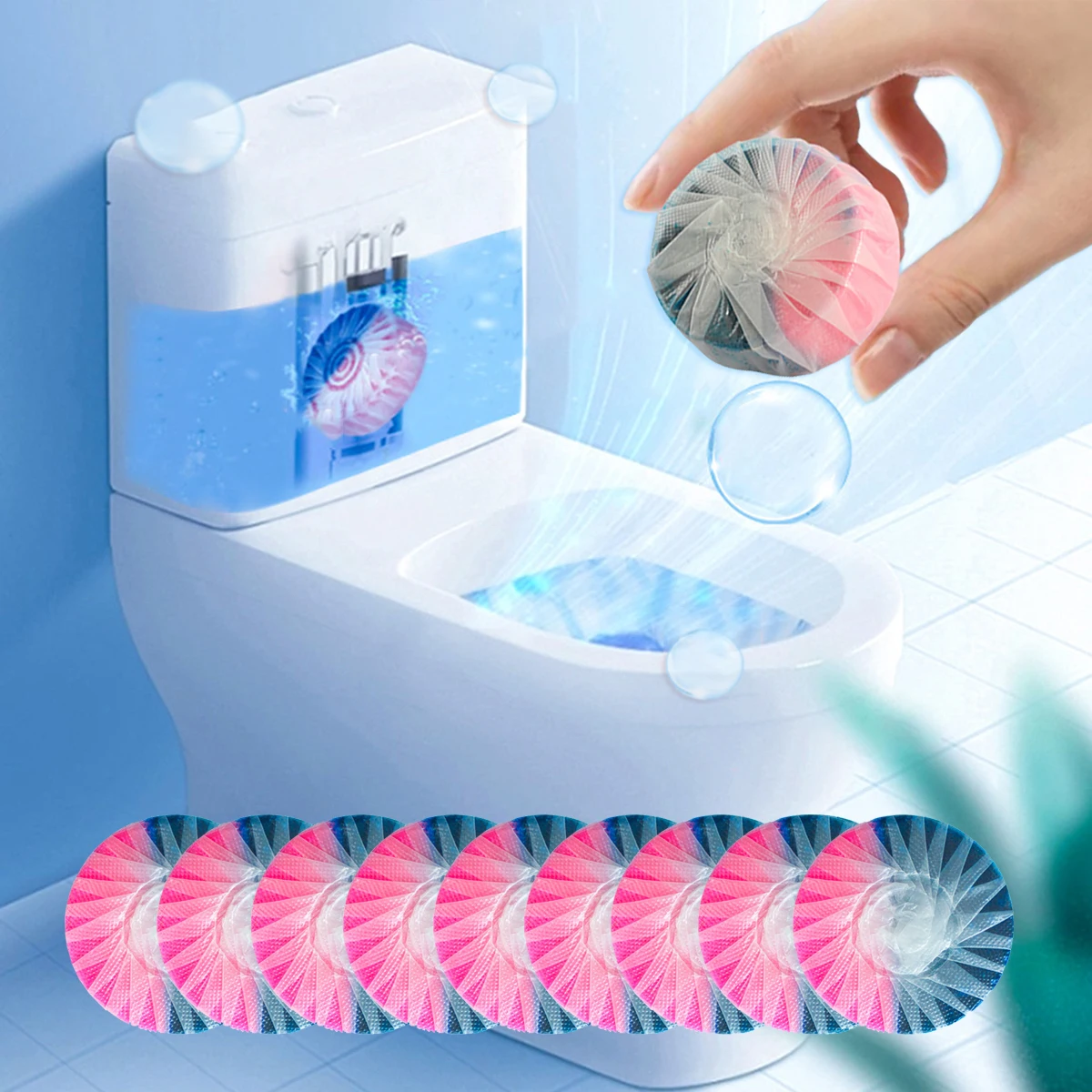 Automatic Toilet Cleaner Tablets Continuous Release Technology Long-Lasting Freshness