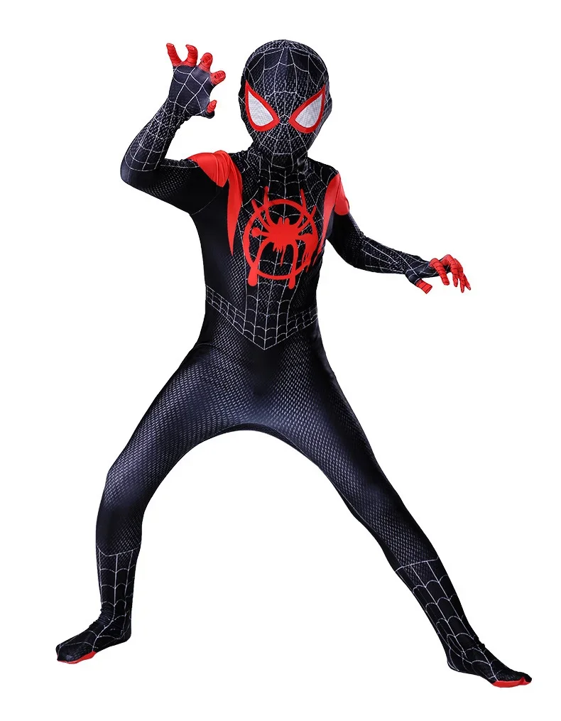thumbnail image 1 of Disfraz de Cosplay de Miles Morales Far From Home de MINISO, disfraz de Spiderman Zentai de Peter Parker, mono de superhéroe para niños de licra, 1 of 5