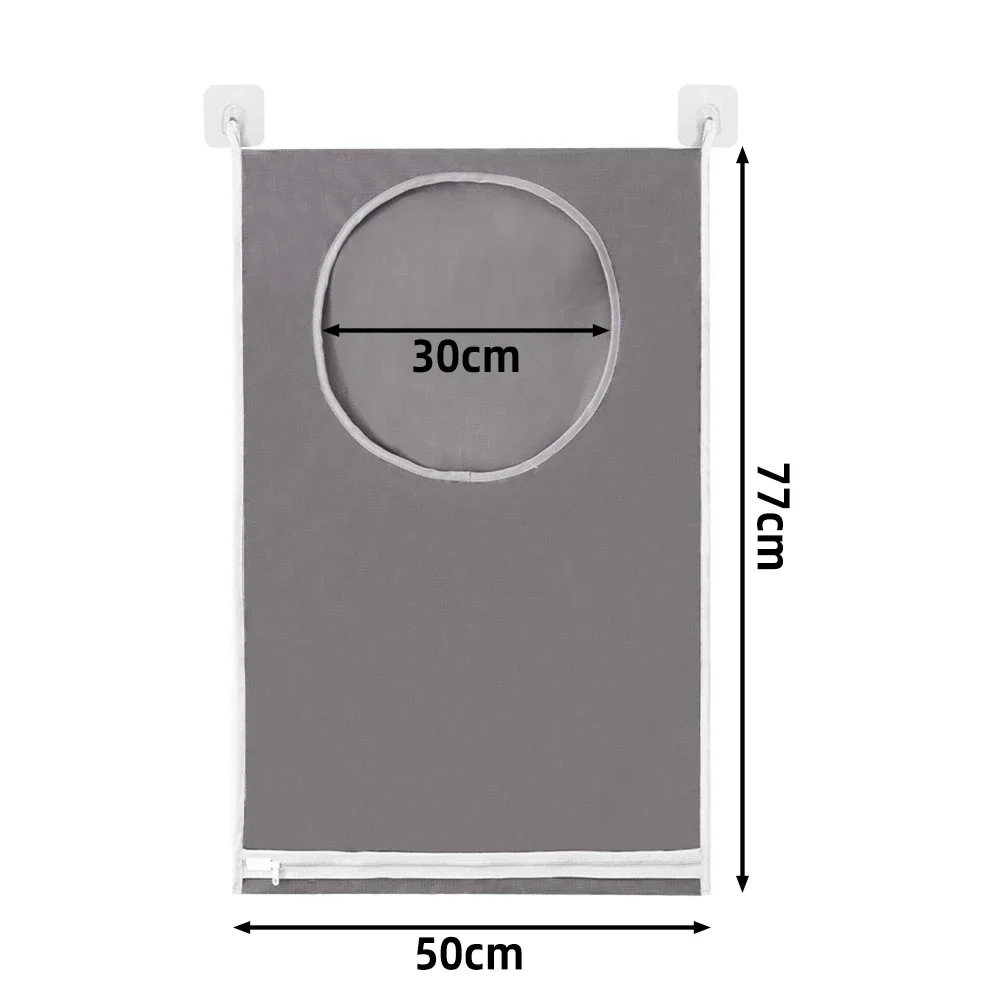 Dirty Clothes Storage Bag Basket Frame Bucket Foldable Mesh Laundry Bathroom Wall Hanging Household Clothing Organizer with Hook laundry basket