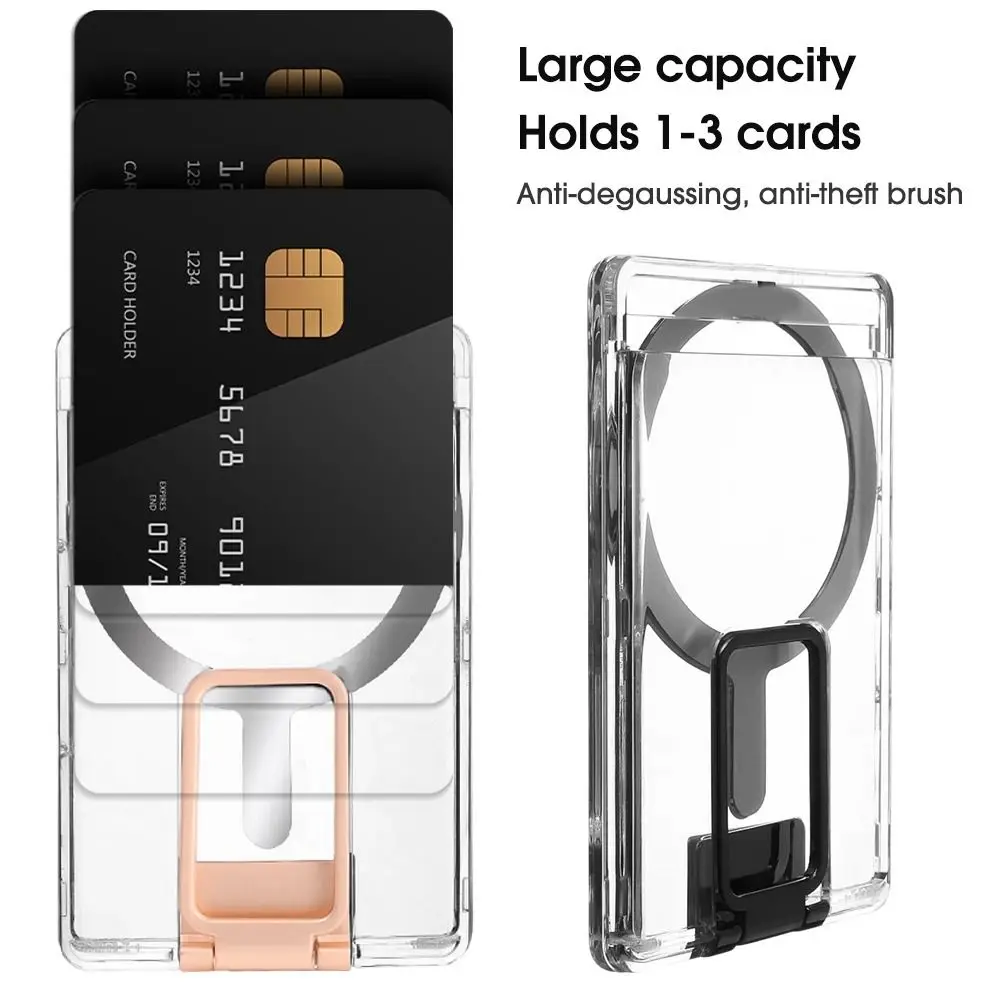 Magnetic Detachable Phone Wallet with Kickstand and Card Holder