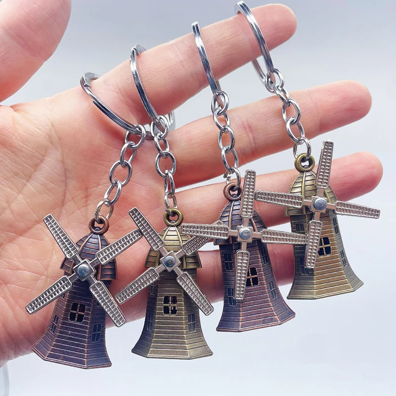 Surakey Car Keys Rotating Windmill Keychain Metal