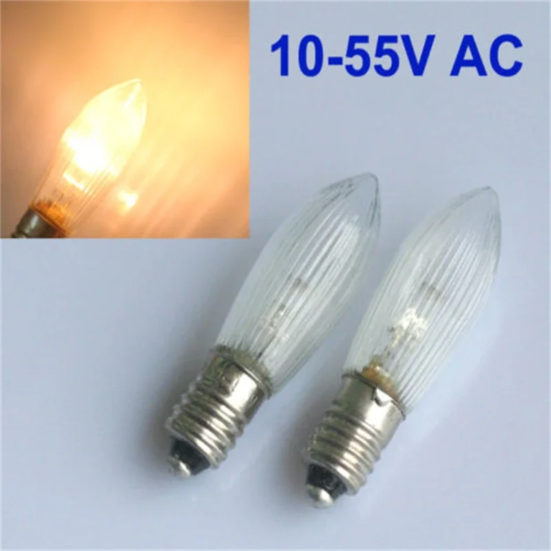 50/40/30/20/10Pcs E10 LED 교체 램프 전구 촛불 전구 라이트 체인에 대 한 10 V-55 V AC 욕실 홈 전구 장식