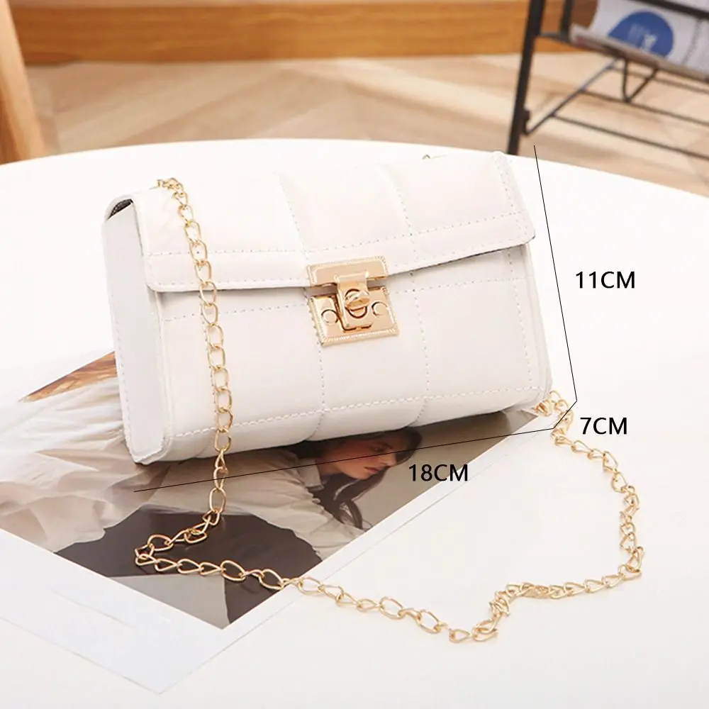 PU Leather Shoulder Bags for Women 2023 Fashion Texture Chain