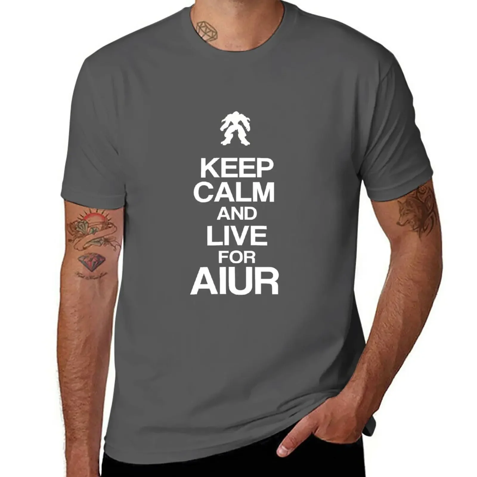 

Футболка с надписью Keep Calm and Live для Aiur, обычная спортивная мужская футболка