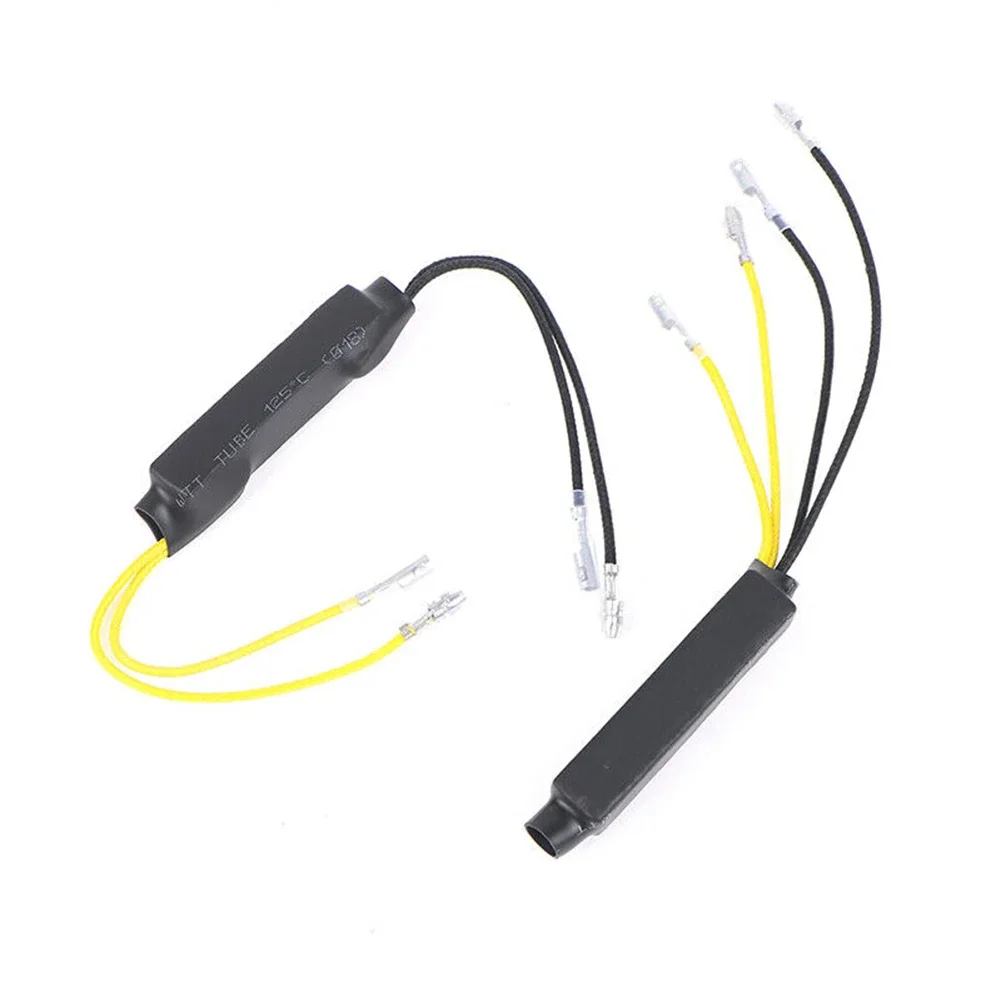

2pcs Turn Signals 12V 21W Error Decoder Fits For Motorcycle Led Indicator Load Resistor Black + Yellow Universal Accessories