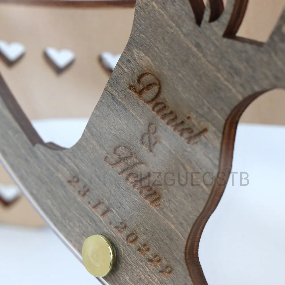 Personalized Wedding Guest Book Tree Leaves Alternative Drop Round Guestbook Wedding Reception 100Pcs Leafs
