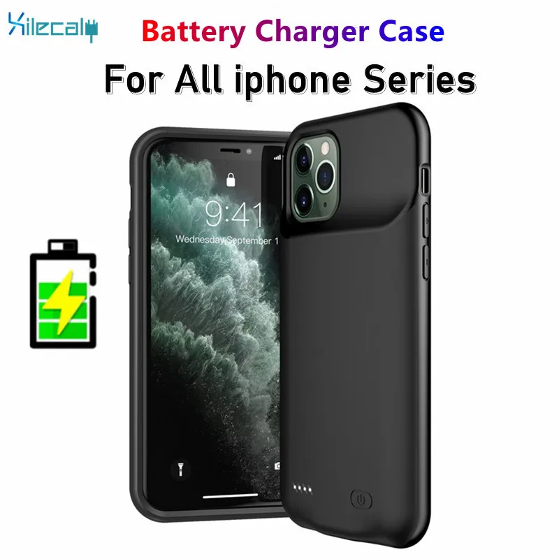 Чехол с внешним аккумулятором для iPhone 13 12 Pro Max Mini 11 XR XS Ультратонкий чехол