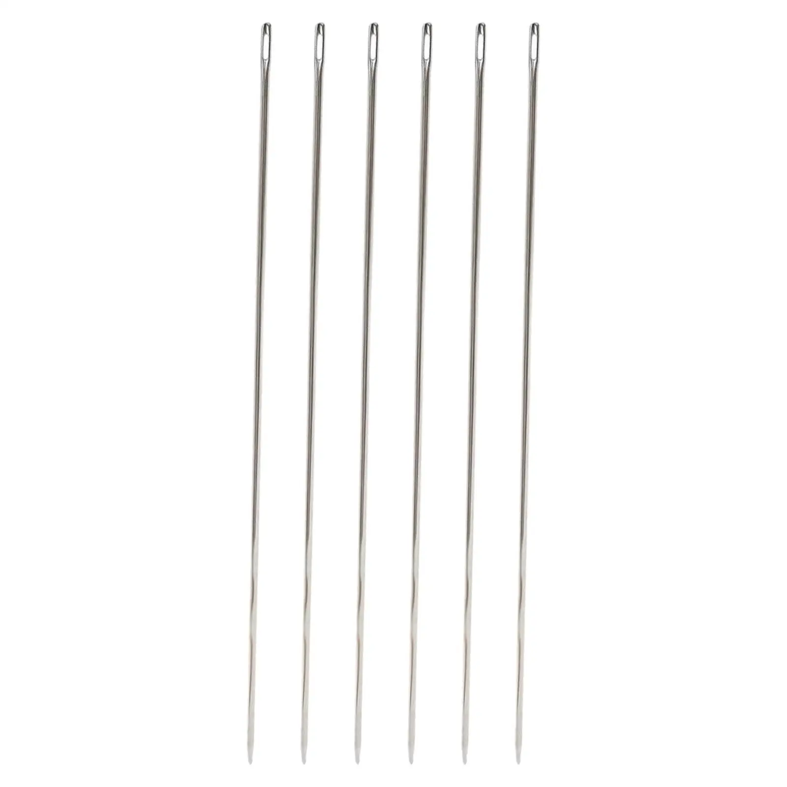 공예용 큰 눈 끈 구슬 바늘, 30cm 스레드, 6 개
