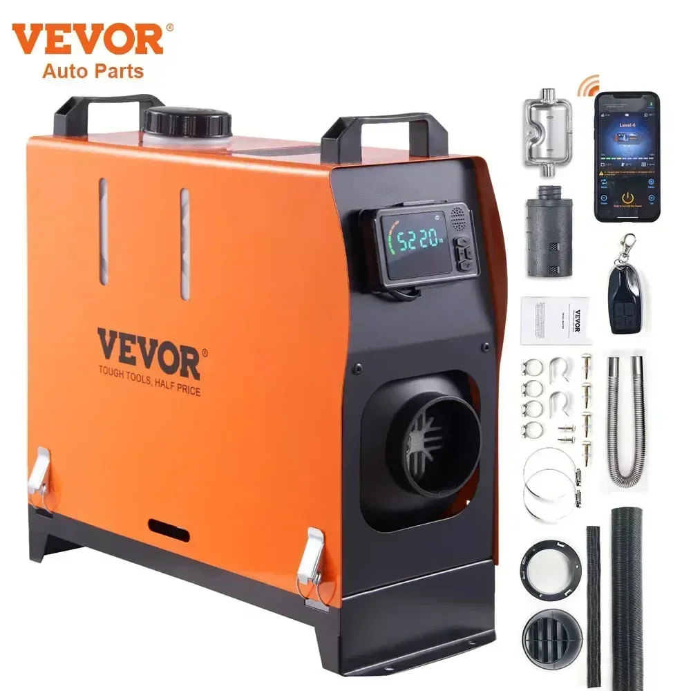 Vevor auto heizung diesel lufter hitzer 5/8kw 12v mit lcd schalter schall dämpfer für auto lkw boot rv parkplatz diesel heizung hilfs wärme