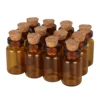 Wholesale 50pcs 1ml Amber Mini Glass Bottles Tiny Jar Vials With Cork Stopper DIY Craft 5