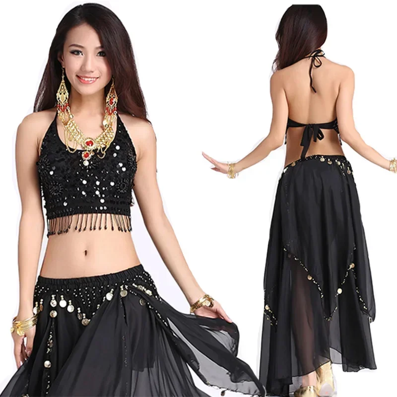 

2pcs Set Women Belly Dance Costumes For Adult India Stage Gypsy Costumes Woman Bellydance Egypt Belly Dancing Suit For Women