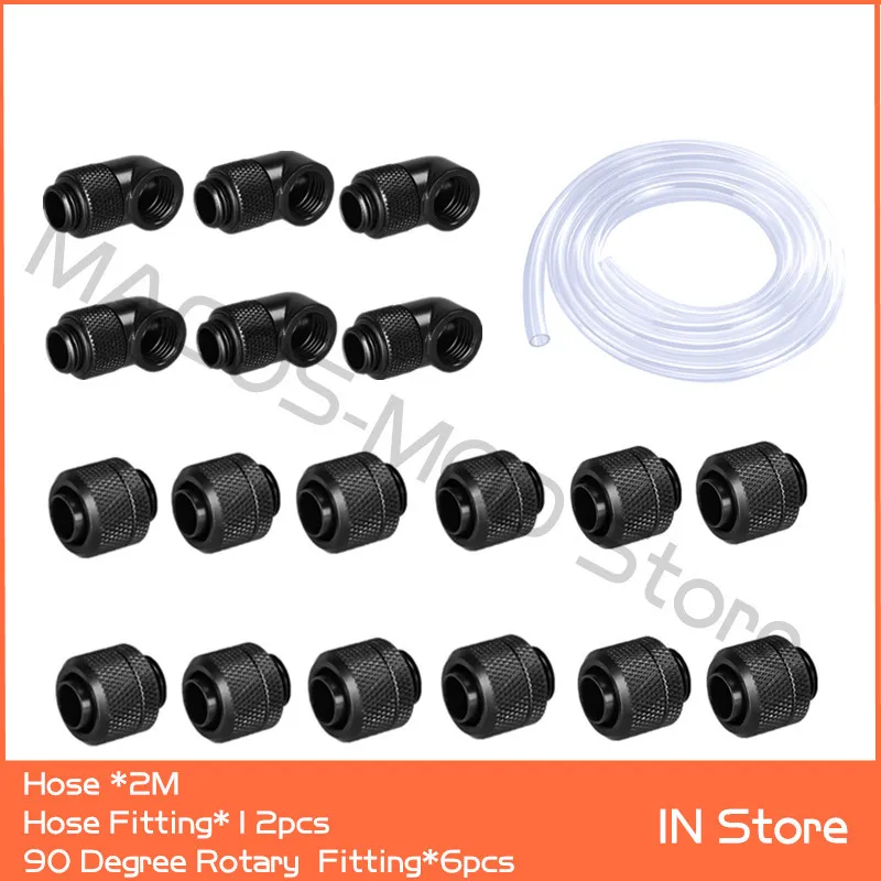 Raccordo Per Tubo Morbido Kit Di Montaggio Rotante A 10/13 E 90 Gradi Raccordo A Compressione Tubo Morbido Per Sistema Di Raffreddamento Ad Acqua Per 