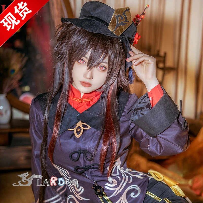 

Anime Game Genshin Impact Hu Tao Gorgeous Cosplay Costume Uniform Halloween Carnival Party Women Role Play Outfit Full Set