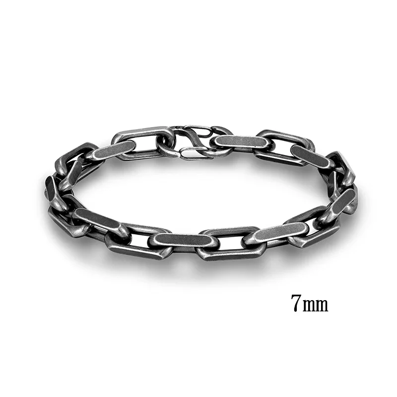 Creative S-shape Buckle Stainless Steel Bracelet For Men Women Locomotive Chain with C Locks Clasp Wristbands Jewelry No Fade