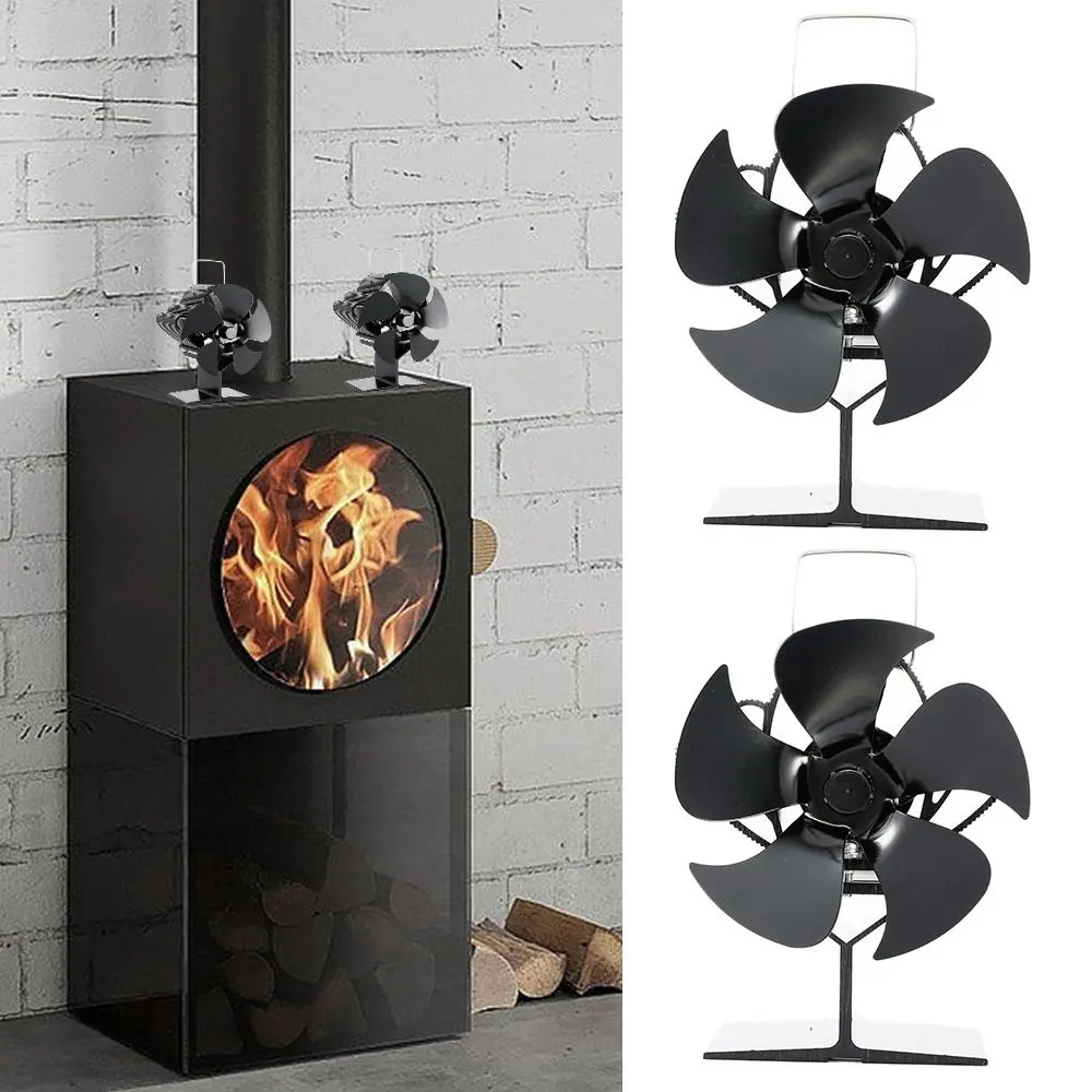 Heat Distribution Keep Warmer 5 Blade Home Stove Fan Wood Log Burner Eco  Heat Powered Fireplace Fan _ - AliExpress Mobile