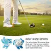 Golf Shoe Spikes Replacements 12 Pieces Footwears Anti Slip Golf Cleat Quick Twist Golf Spikes Golf Cleats Portable Wrench Screw 4