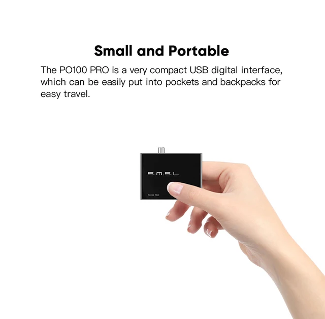 Smsl-pod100 Proデジタルインターフェース mqaデコードxu316 dsd64 光同軸dsd512 i2s 32ビット768khz ps SMSL 「PO100 AK」「PO100 Pro」解説。便利な小型USBインターフェース