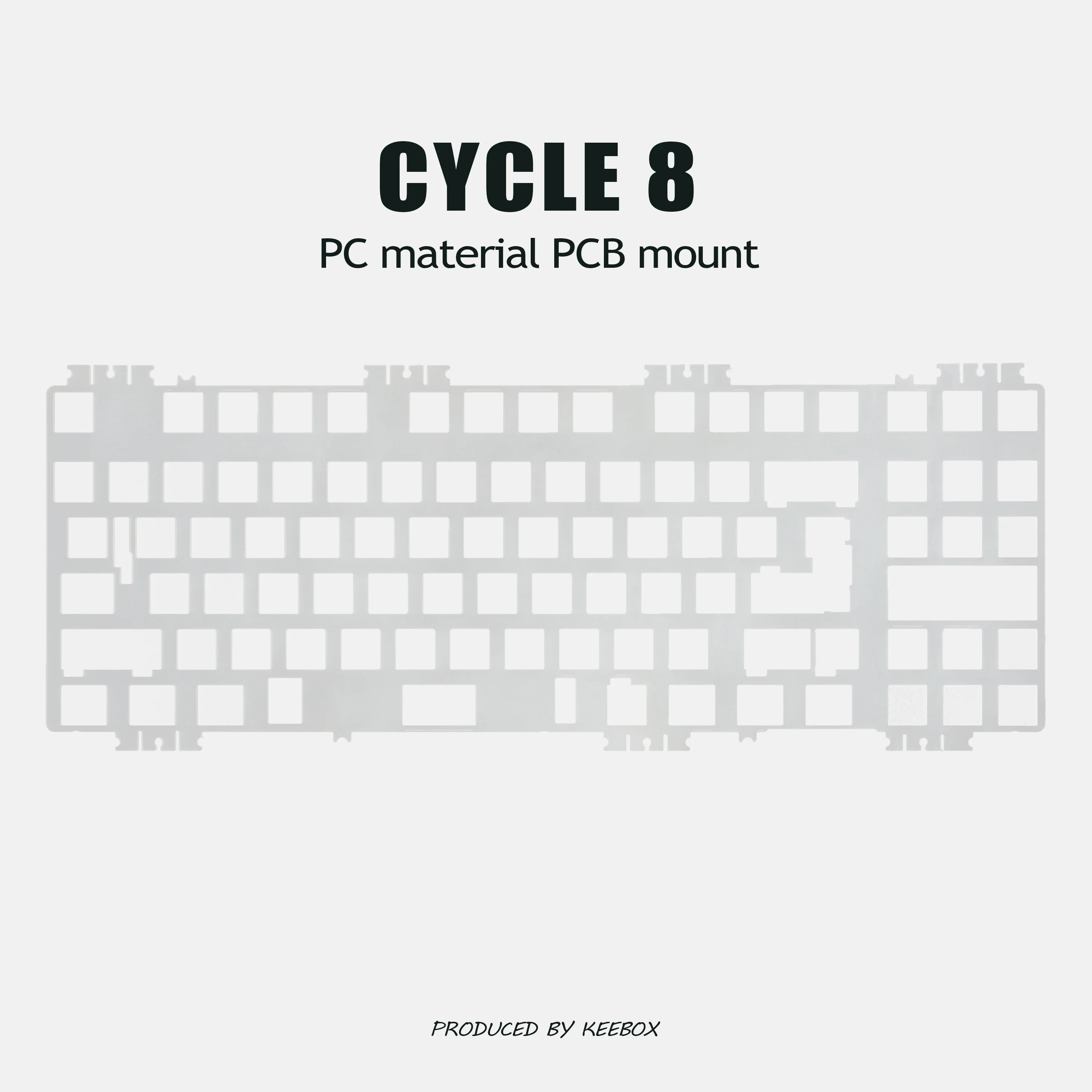 【メカニカルキーボード】TKD cycle8 プレート：アルミ TKD Cycle8 keyboard plates PP PC FR4 Aluminum CF ( for plate