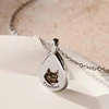 Personalized Urn Necklace Memorial Jewelry Urns for Cat/Dogs Pet Loss Gifts Pet Photo Custom Stainless Steel Pet Necklace 3