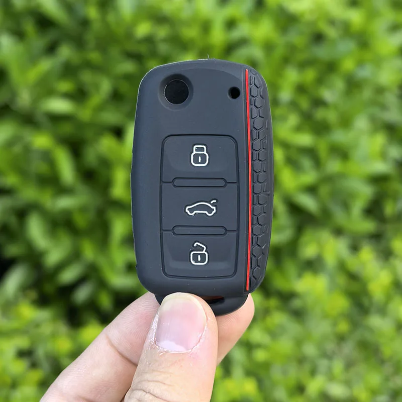 Key Case Cover Protect Car key shell For Volkswagen polo passat b5 golf 4 5 6 MK5 MK6 Eos Bora Beetle TSI new Silicone cover case