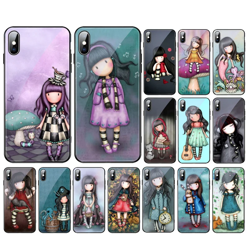 Cartoon Girl Kid Muslimglass Phone Case Per Iphone 15 14 13 Pro Max 12 11 Pro Max Xs Se2 Custodia Per Cellulare Funda