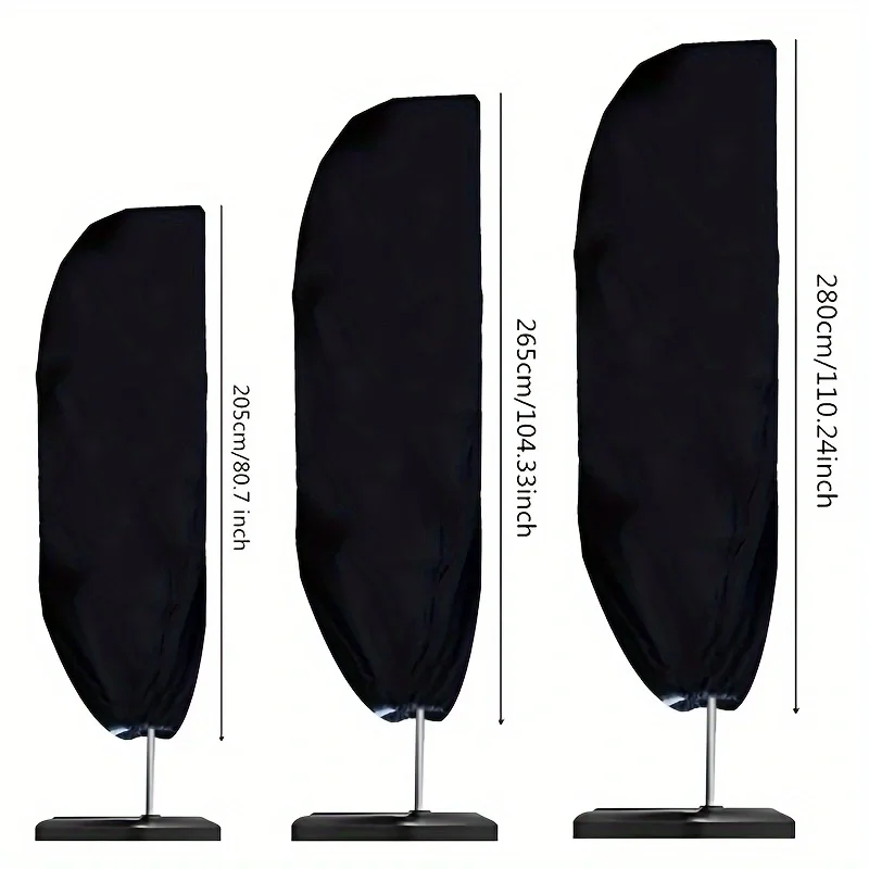 1pcs Waterproof Oxford Cloth Outdoor Sunshade Umbrella Cover Garden Weatherproof Patio Cantilever Parasol Rain Cover with Push R