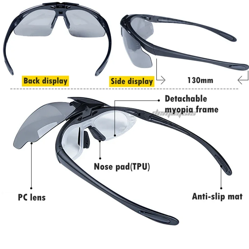 Tactical Glasses Flip-up Lens Hunting Shooting