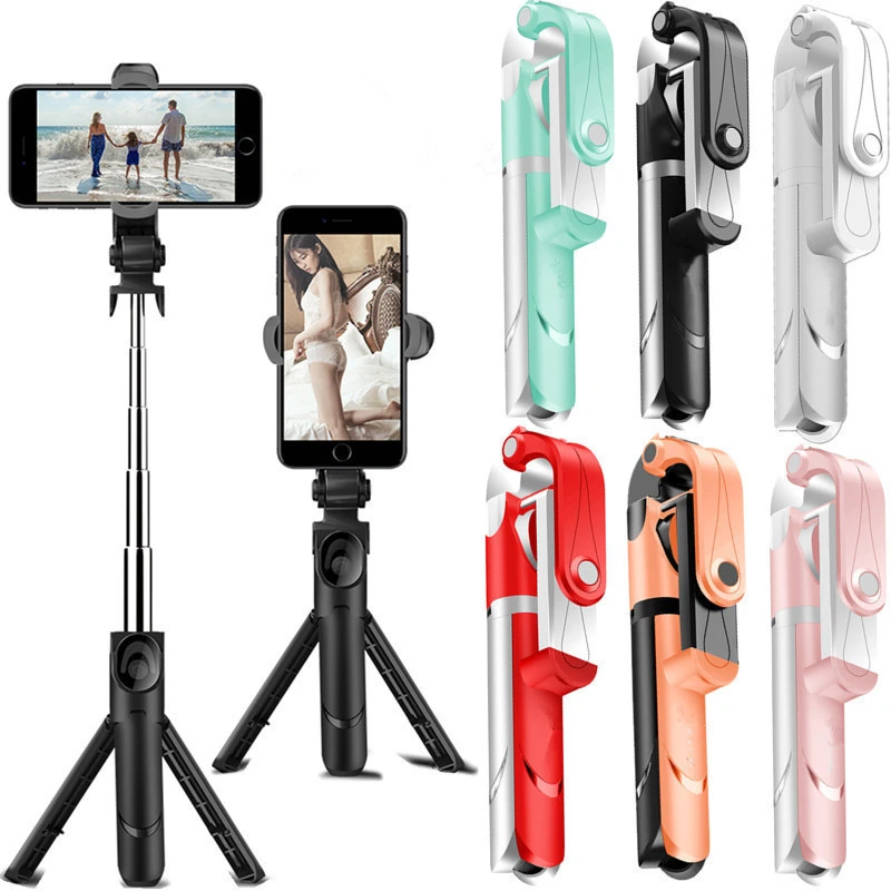 Portable Wireless Remote Shutter Selfie Stick Tripod For Android iPhone 16 15 Pro Max Xiaomi Cell Phone Stand Holder Accessories